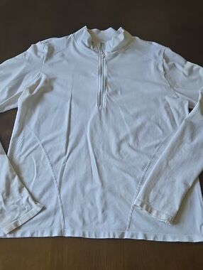 White Quarter-Zip Performance shirt